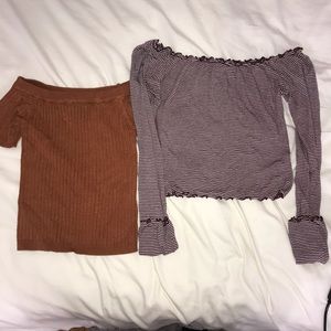 BUNDLE ! F21 2 off the shoulder tops